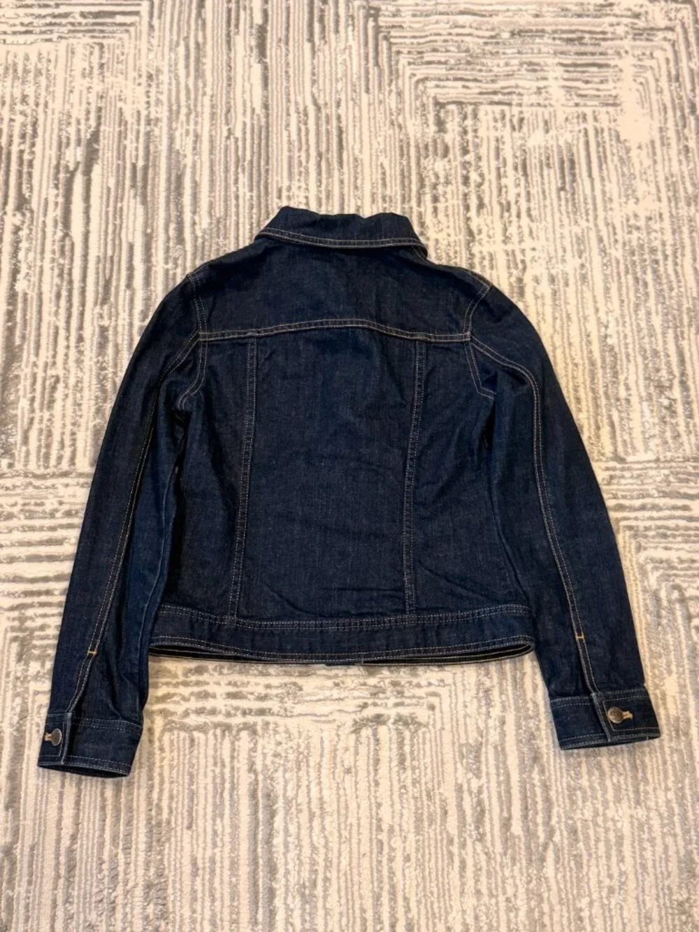 New Tommy Hilfiger girls' youth large 12/14 dark blue denim jacket MSRP $90